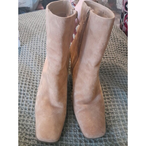 Lord And Taylor Brown Leather Ankle Zip Up Boots 7.5 Womens - Picture 10 of 10